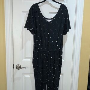 LuLaRoe Black and White Polka Dot Jumpsuit